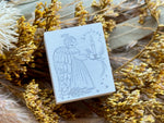 Kinotorico Original Wooden Rubber Stamp / Angel-Candle