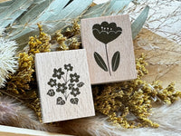 Japanese Wooden Rubber Stamp - Flower