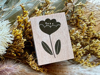 Japanese Wooden Rubber Stamp - Flower