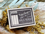 Japanese Wooden Rubber Stamp - Vintage Label
