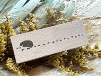Japanese Wooden Rubber Stamp - Hedgehog