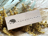 Japanese Wooden Rubber Stamp - Hedgehog