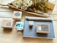 Japanese Wooden Rubber Stamp - Handle with care!