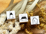 Sachi Hanko Original Wooden Rubber Stamp / Little House