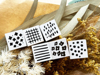 Sachi Hanko Original Wooden Rubber Stamp / Pattern