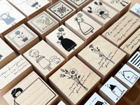 Sachi Hanko Original Wooden Rubber Stamp / Boy