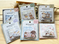 Q-Lia MOFEETS Flake Stickers / Seal bits - Bear