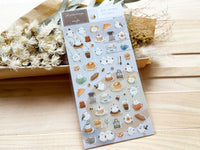 Gold Foil Stamped Clear Sheet of Sticker - Long-tailed Tit