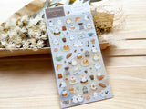 Gold Foil Stamped Clear Sheet of Sticker - Long-tailed Tit