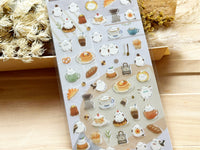 Gold Foil Stamped Clear Sheet of Sticker - Long-tailed Tit