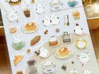 Gold Foil Stamped Clear Sheet of Sticker - Long-tailed Tit