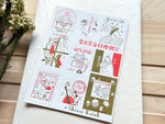 Shinzi Katoh Kenji's Trip Kiss-cut Letterpress Sticker - Garnet