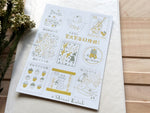 Shinzi Katoh Kenji's Trip Kiss-cut Letterpress Sticker - Gold Ore