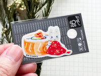 Sanrio x Sushi Clear sticker (small) / Marroncream