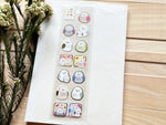 Traditional Japanese Summer Collection sheet of Stickers - Owl