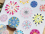 Traditional Japanese Summer Collection sheet of Washi Sticker - Fireworks