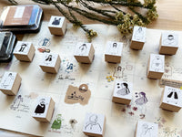 Ranmyu Original Stamp / Bear on the Shoulder Girl