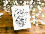 Nonnlala Original Rubber Stamp - Happy Girl