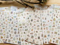 "Lampo Mini" Sheet of Stickers / Rainy Day Fox