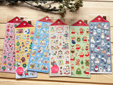 Winter Collection Sheet of Stickers / Santas