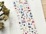 Winter Collection Sheet of Stickers / Santas