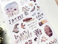 Warble Sheet of Stickers - Brown