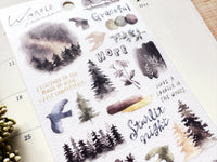 Warble Sheet of Stickers - Gray