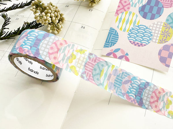 Bande Japanese Washi Masking Roll Stickers - Traditional Japanese Patterns