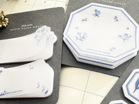 Die-Cut Botanical Glassine Paper Sticky Notes -Flowers