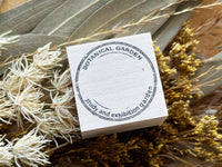 Japanese Botanical Wooden Rubber Stamp - Postmark Logo