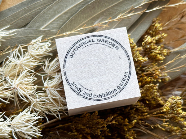Japanese Botanical Wooden Rubber Stamp - Postmark Logo