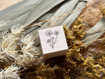 Japanese Botanical Garden Wooden Rubber Stamp - Cornflower
