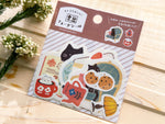 Furukawa Mino Paper Flake Stickers of Various Sizes / Teatime Cat