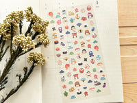 Sheet of Stickers /  Japanese Lucky Charms