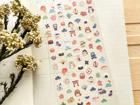 Sheet of Stickers /  Japanese Lucky Charms