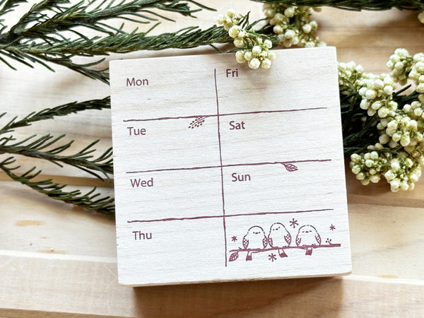 Long-tailed Tit  Weekly Calendar Stamp