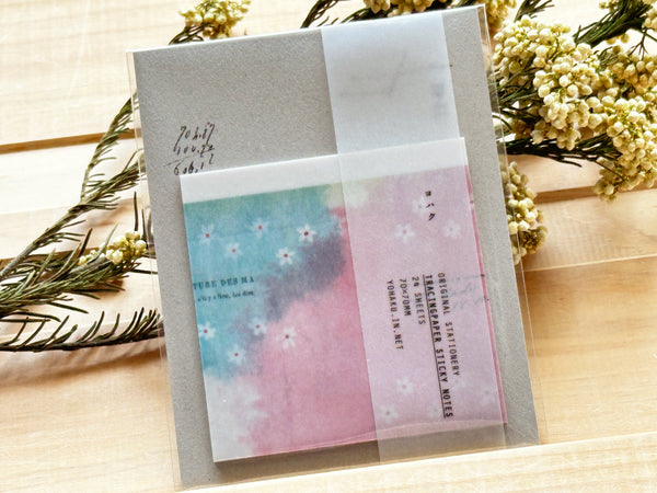 YOHAKU Tracing Paper Stick-it / Flower Clouds (ハナグモリ)