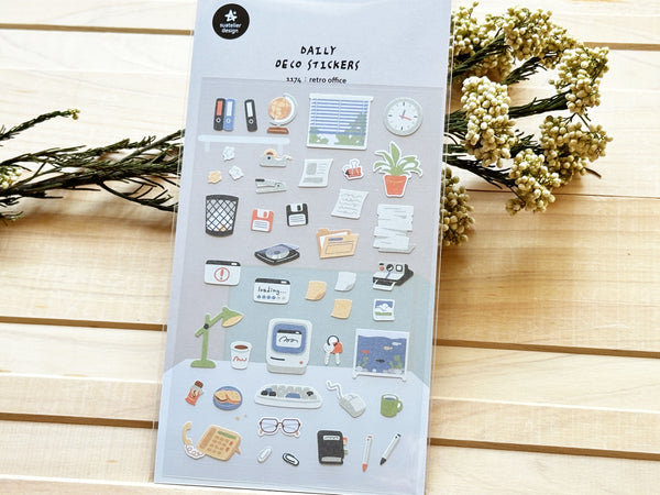 Suatelier Sheet of Sticker / Retro Office