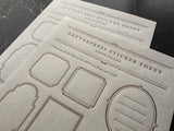 Oeda Letterpress "Frame" Sticker Sheet - Bronze