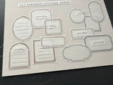 Oeda Letterpress "Frame" Sticker Sheet - Bronze