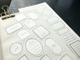 Oeda Letterpress "Frame" Sticker Sheet - Sage Green