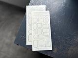 Oeda Letterpress "Frame" Sticker Sheet - Sage Green