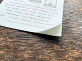 Oeda Letterpress "Stamp" Sticker Sheet - Bronze