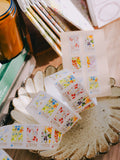 Meow Illustration Label Sticker Roll / Luminous