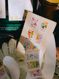 Meow Illustration Label Sticker Roll / Luminous