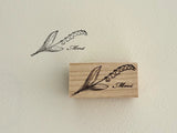 Japanese Botanical Wooden Rubber Stamp / Lily of the Valley