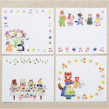 Aiko Fukawa Square Cube Memo Pad / Little Fluffy Friends