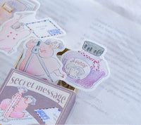 dodolulu Match Box Flake Stickers - Secret Message (07)