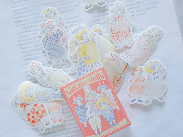 dodolulu Match Box Flake Stickers - Vintage Dolls  (08)