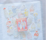 dodolulu Match Box Flake Stickers - Vintage Dolls  (08)